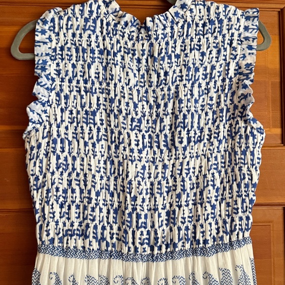 Oliphant Blue Flora Sleeveless Dress - Picture 6 of 8